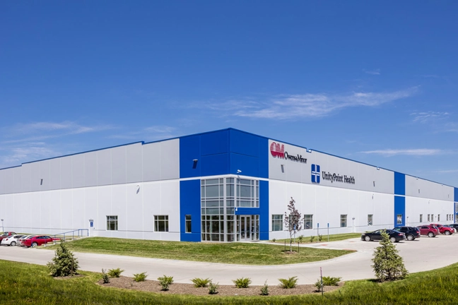 Suburban Des Moines industrial warehouse development by Opus